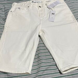 Guess Ivory Denim Shorts